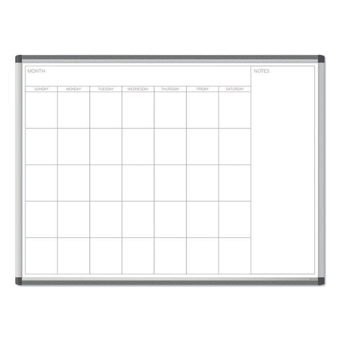 PINIT Magnetic Dry Erase Undated One Month Calendar, 48 x 36, White