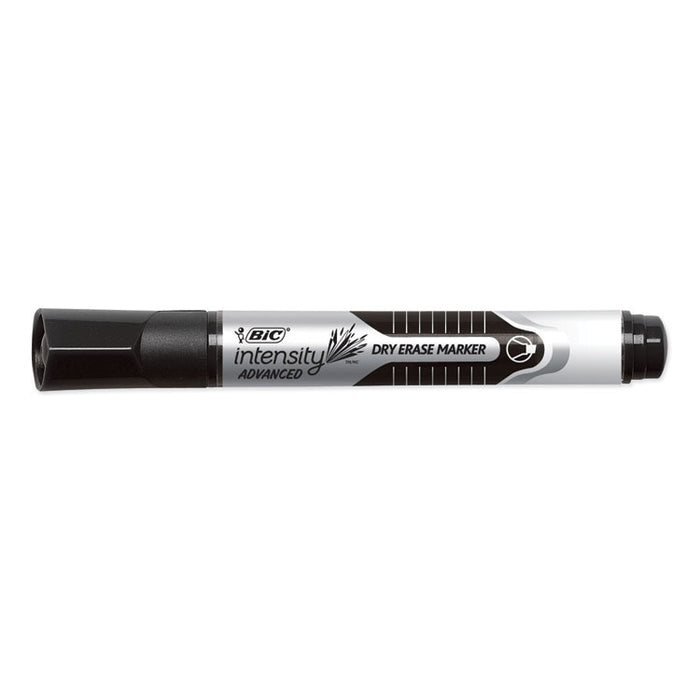 Intensity Tank-Style Advanced Dry Erase Marker, Broad Chisel Tip, Black, Dozen