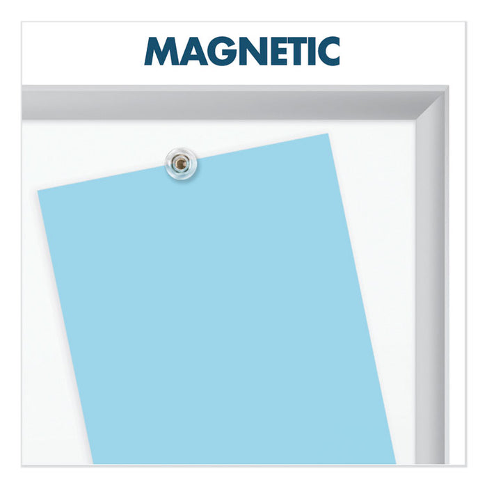 Classic Series Porcelain Magnetic Board, 36 x 24, White, Silver Aluminum Frame
