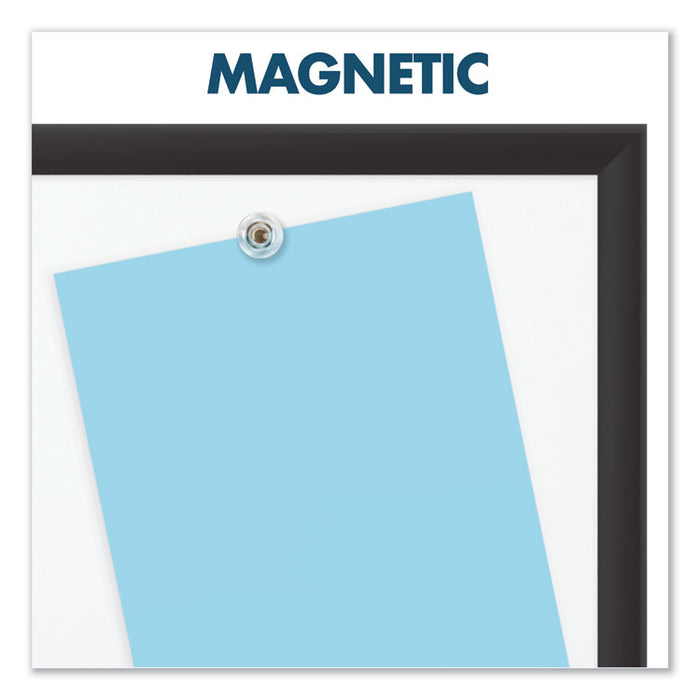 Classic Porcelain Magnetic Whiteboard, 96 x 48, Black Aluminum Frame