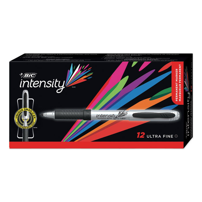 Intensity Ultra Permanent Marker, Extra-Fine Needle Tip, Tuxedo Black, Dozen