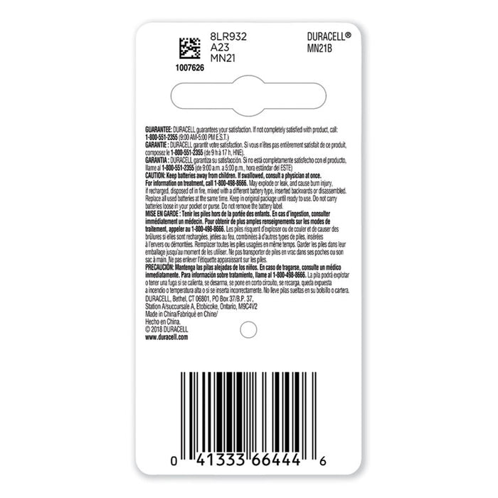 Specialty Alkaline Battery, 21/23, 12 V