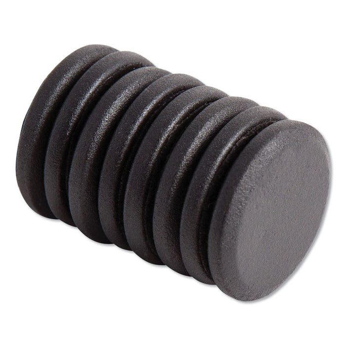High Energy Magnets, Circle, Black, 1.25" Diameter, 8/Pack