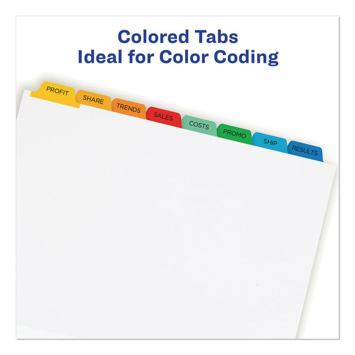 Print and Apply Index Maker Clear Label Dividers, 8 Color Tabs, Letter, 5 Sets