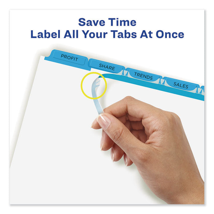 Print and Apply Index Maker Clear Label Dividers, 5 Color Tabs, Letter, 5 Sets