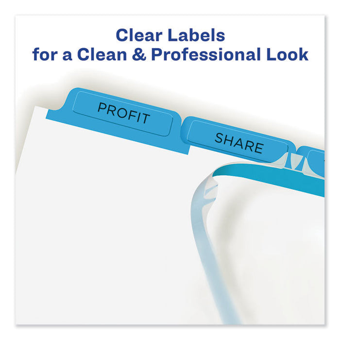 Print and Apply Index Maker Clear Label Dividers, 5 Color Tabs, Letter, 5 Sets
