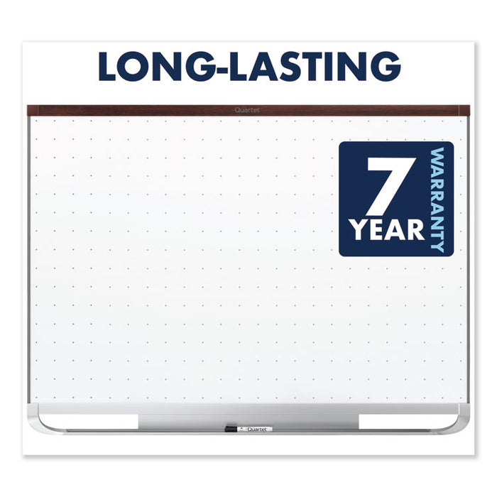 Prestige 2 Total Erase Whiteboard, 72 x 48, Mahogany Color Frame