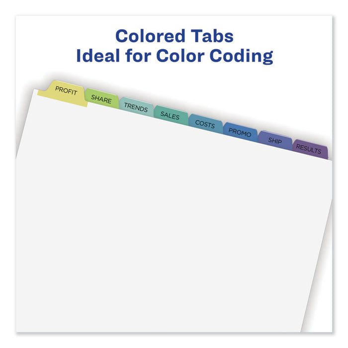 Print and Apply Index Maker Clear Label Dividers, 8 Color Tabs, Letter, 5 Sets