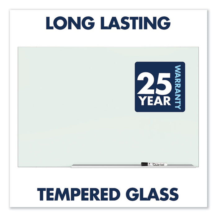 Element Framed Magnetic Glass Dry-Erase Boards, 50" x 28", Aluminum Frame