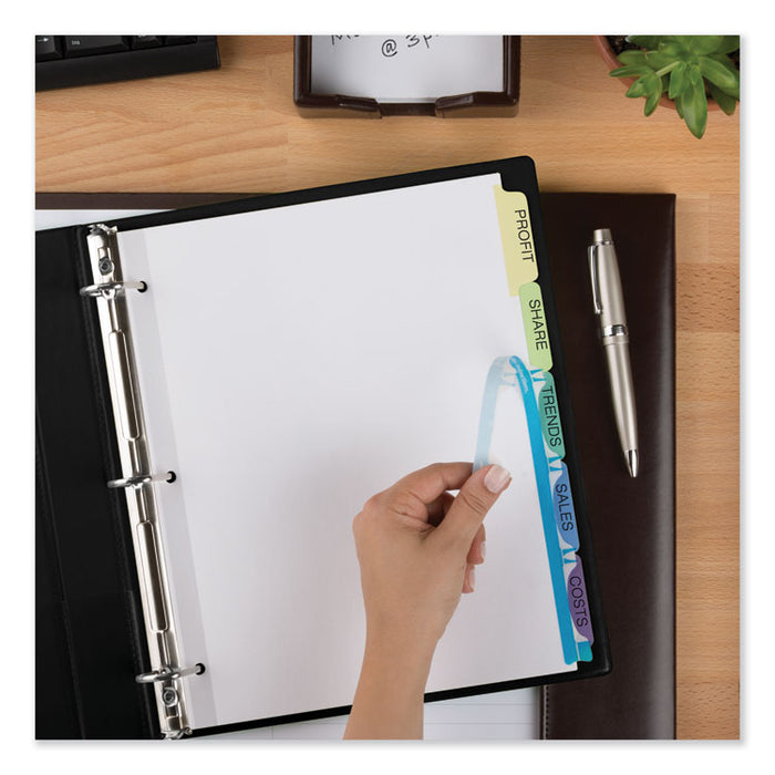 Print and Apply Index Maker Clear Label Dividers, 5 Color Tabs, Letter, 25 Sets