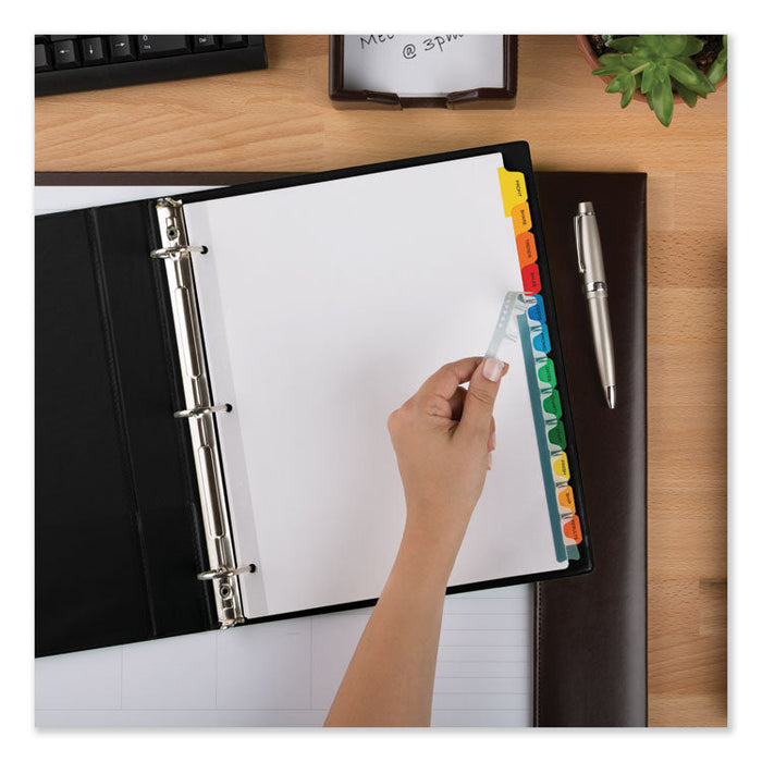 Print and Apply Index Maker Clear Label Dividers, 12 Color Tabs, Letter, 5 Sets
