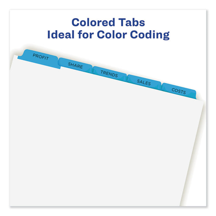 Print and Apply Index Maker Clear Label Dividers, 5 Color Tabs, Letter, 5 Sets