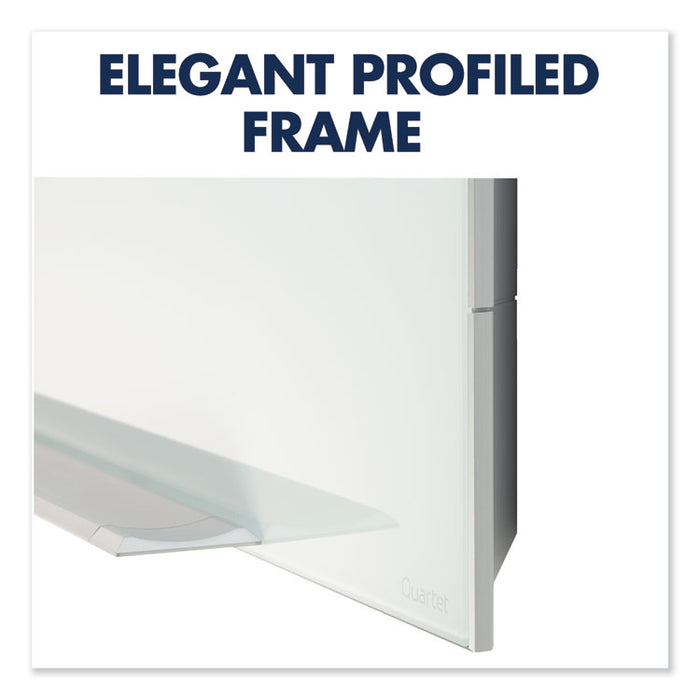 Element Framed Magnetic Glass Dry-Erase Boards, 50" x 28", Aluminum Frame