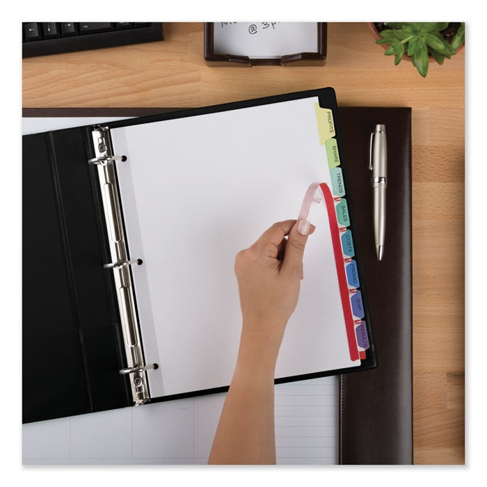 Print and Apply Index Maker Clear Label Dividers, 8 Color Tabs, Letter, 5 Sets