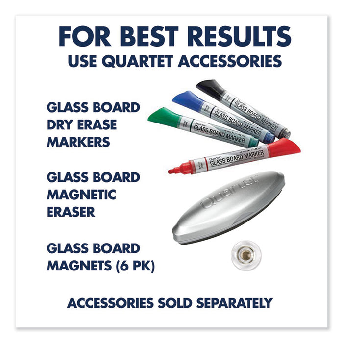 Element Framed Magnetic Glass Dry-Erase Boards, 50" x 28", Aluminum Frame
