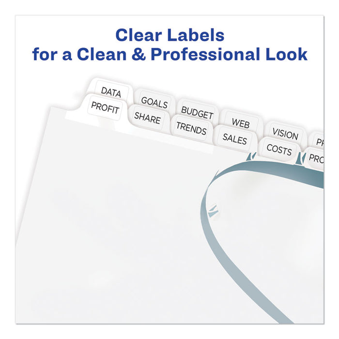 Index Maker Print & Apply Clear Label Double Column Dividers, 24-Tab, Letter