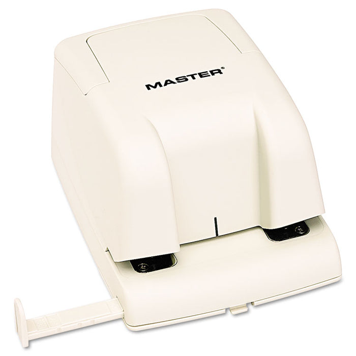 12-Sheet EP210 Electric/Battery-Operated Two-Hole Punch, 1/4" Holes, Beige