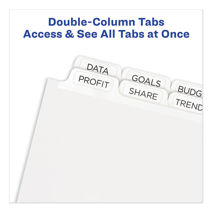 Index Maker Print & Apply Clear Label Double Column Dividers, 16-Tab, Letter