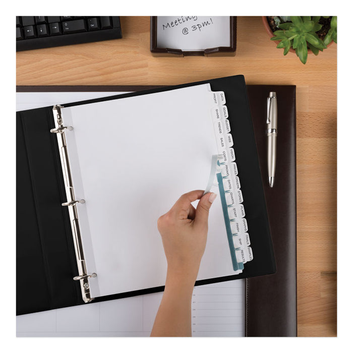 Index Maker Print & Apply Clear Label Double Column Dividers, 24-Tab, Letter