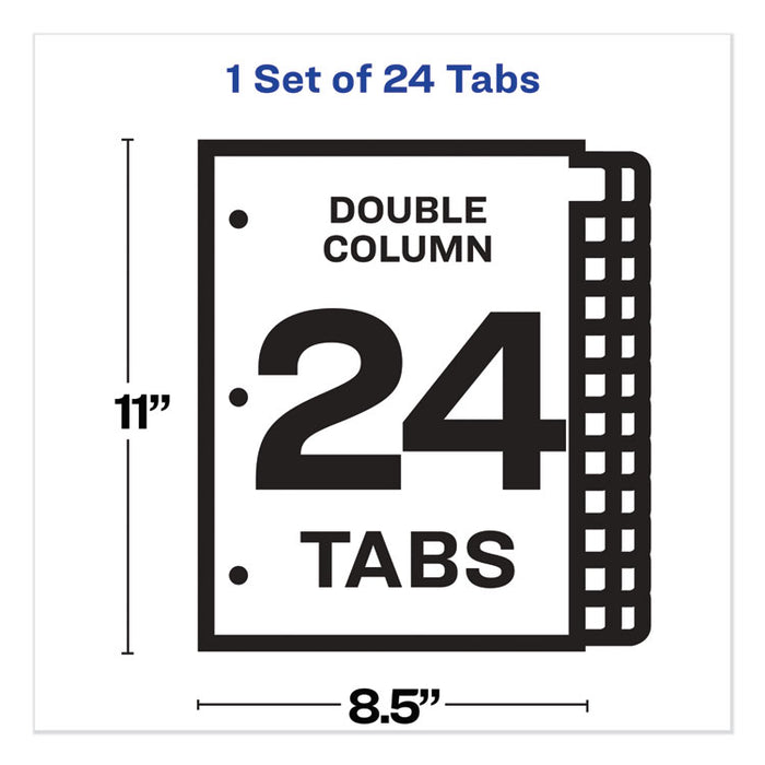 Index Maker Print & Apply Clear Label Double Column Dividers, 24-Tab, Letter