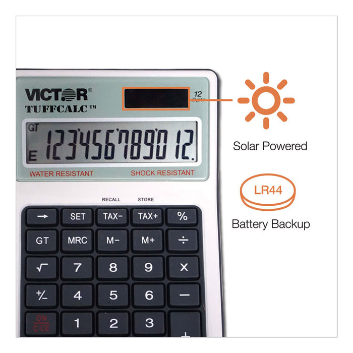 TUFFCALC Desktop Calculator, 12-Digit LCD