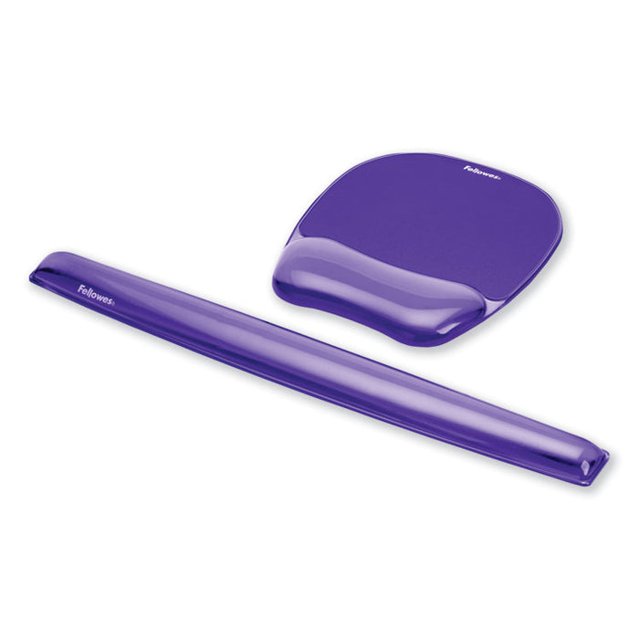 Gel Crystals Mouse Pad with Wrist Rest, 7.87 x 9.18, Purple