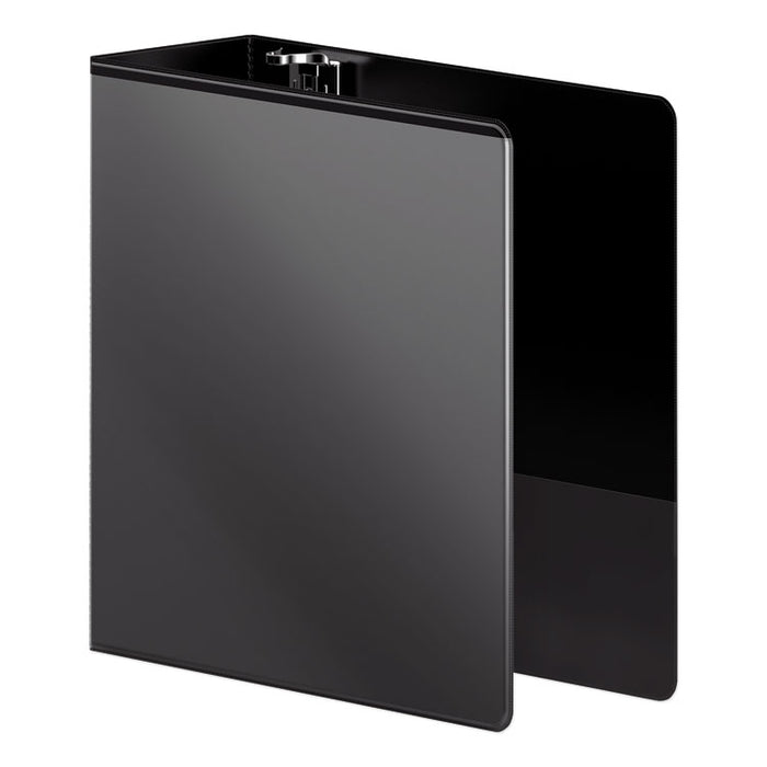 Heavy-Duty D-Ring View Binder with Extra-Durable Hinge, 3 Rings, 4" Capacity, 11 x 8.5, Black