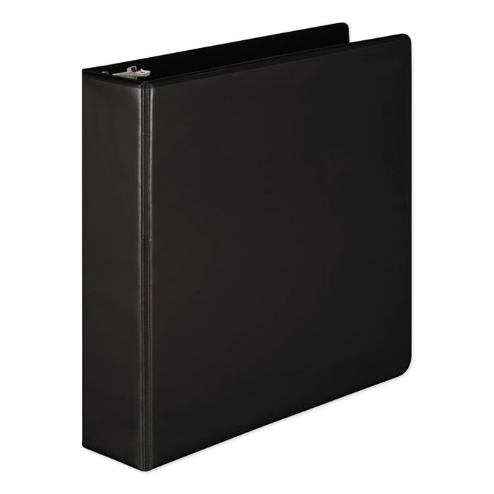 Heavy-Duty D-Ring View Binder with Extra-Durable Hinge, 3 Rings, 2" Capacity, 11 x 8.5, Black