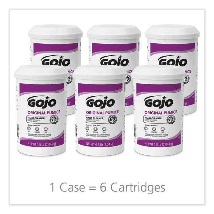 Original Pumice Hand Cleaner, Lemon, 4 1/2 lb Cartridge, 6/Carton