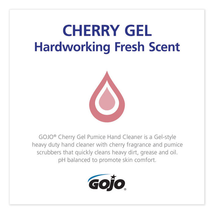 Cherry Gel Pumice Hand Cleaner, 5000 ml Refill, 2/Carton