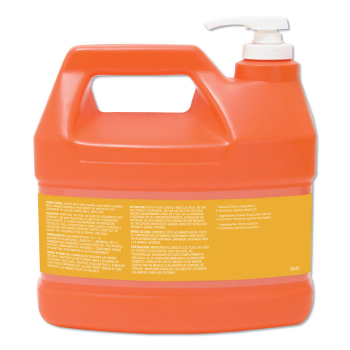 NATURAL ORANGE Smooth Hand Cleaner, 1 gal, Pump Dispenser, Citrus Scent, 4/Carton