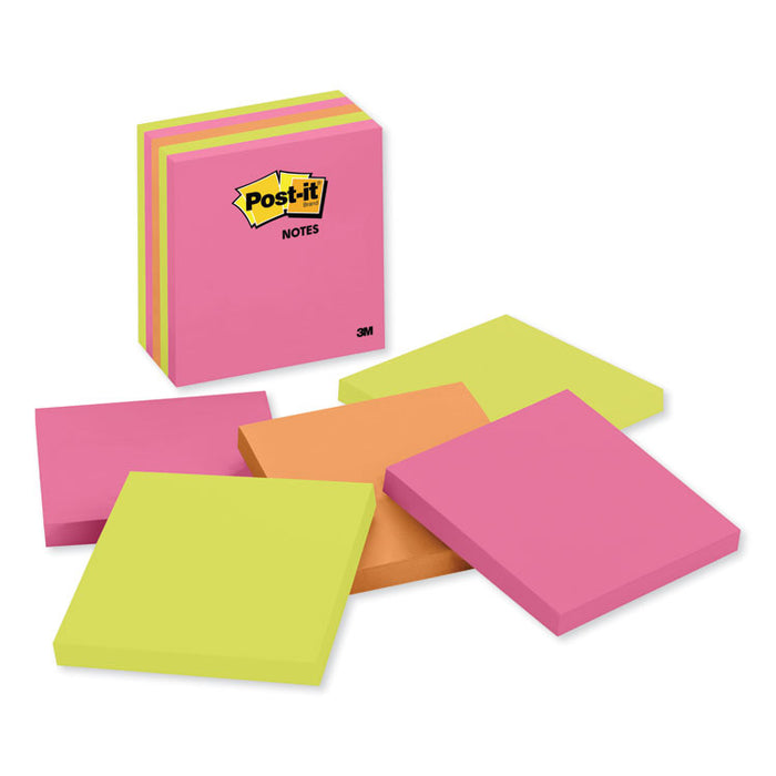 Original Pads in Poptimistic Collection Colors, 4" x 4", 100 Sheets/Pad, 5 Pads/Pack