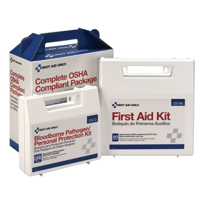 First Aid Kit for 50 People, 229-Pieces, ANSI/OSHA Compliant, Plastic Case