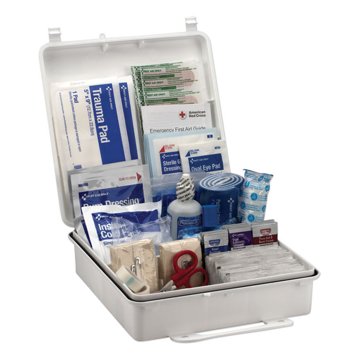 Bulk ANSI 2015 Compliant Class B Type III First Aid Kit for 50 People, 199 Pieces, Plastic Case