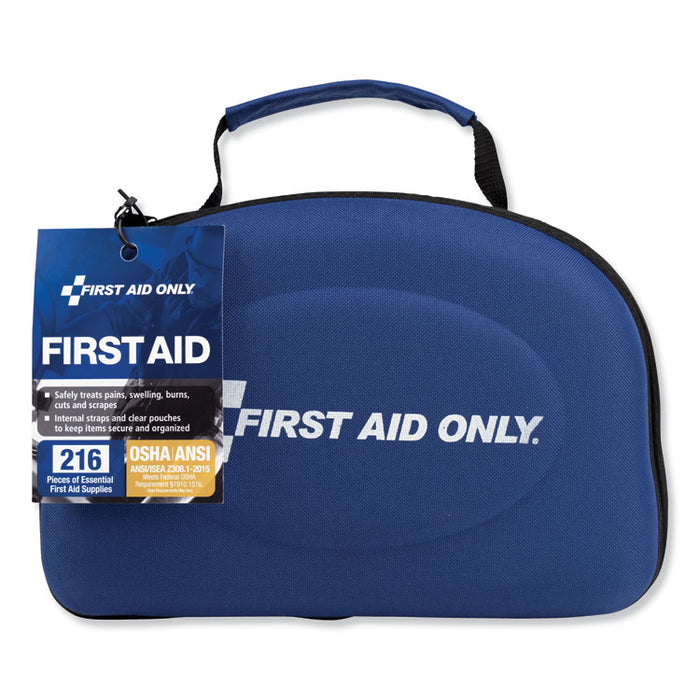 Bulk ANSI 2015 Compliant First Aid Kit, 211 Pieces, Fabric Case