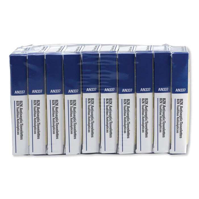 Antiseptic Wipe Refill for ANSI-Compliant First Aid Kits/Cabinets, 100/Pack