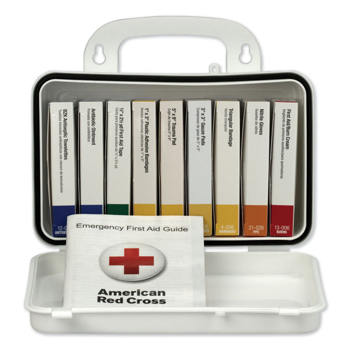 ANSI-Compliant First Aid Kit, 64 Pieces, Plastic Case