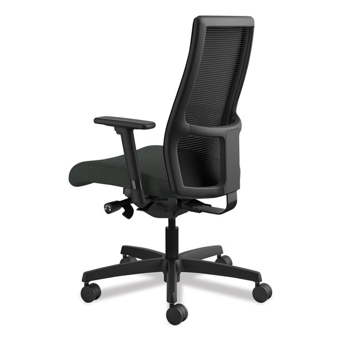 Ignition Series Mesh Mid-Back Work Chair, Supports Up to 300 lb, 17.5" to 22" Seat Height, Iron Ore Seat, Black Back/Base