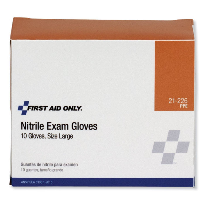 Ambidextrous Non-Sterile Single Use Nitrile Medical Gloves, Large, 10/Box