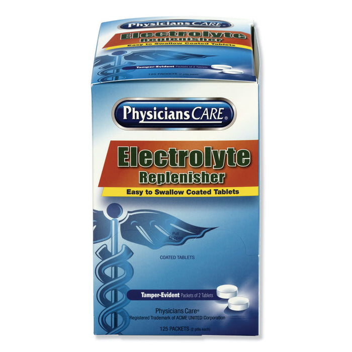 Electrolyte Tabs, Individually Wrapped, 2 Tablets/Pack, 125 Packs/Box