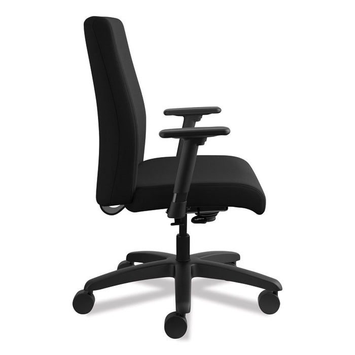 Ignition Series Big/Tall Mid-Back Work Chair, Supports Up to 450 lb, 17" to 20" Seat Height, Black