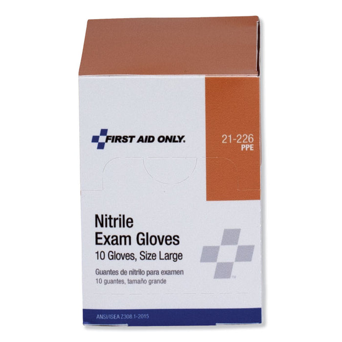 Ambidextrous Non-Sterile Single Use Nitrile Medical Gloves, Large, 10/Box