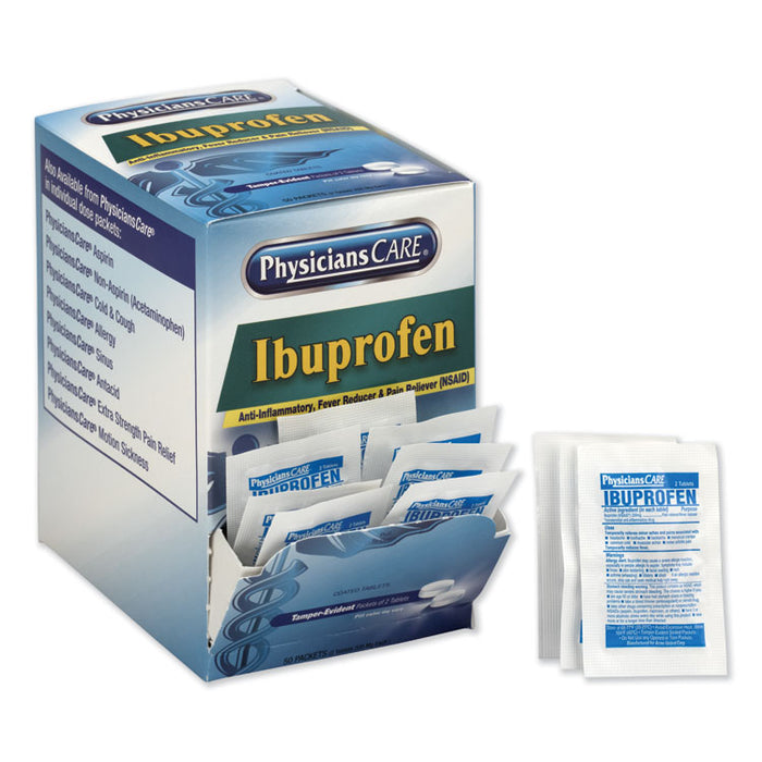 Ibuprofen Medication, Two-Pack, 50 Packs/Box