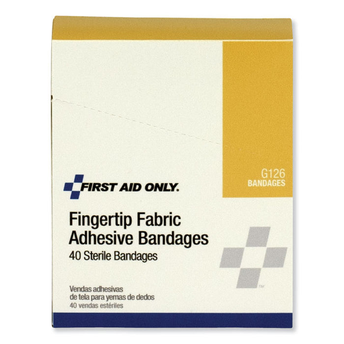 First Aid Fingertip Bandages, 1.75 x 3, 40/Box