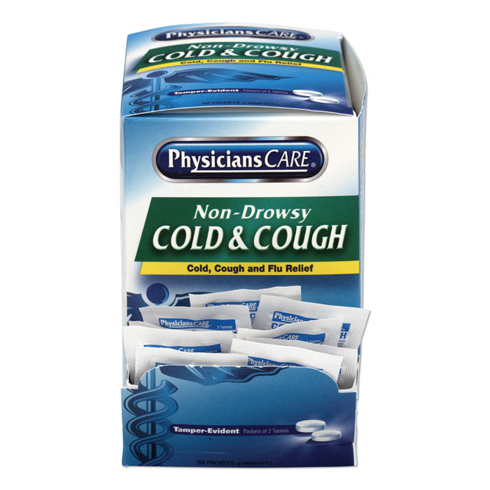 Cold and Cough Congestion Medication, Two-Pack, 50 Packs/Box