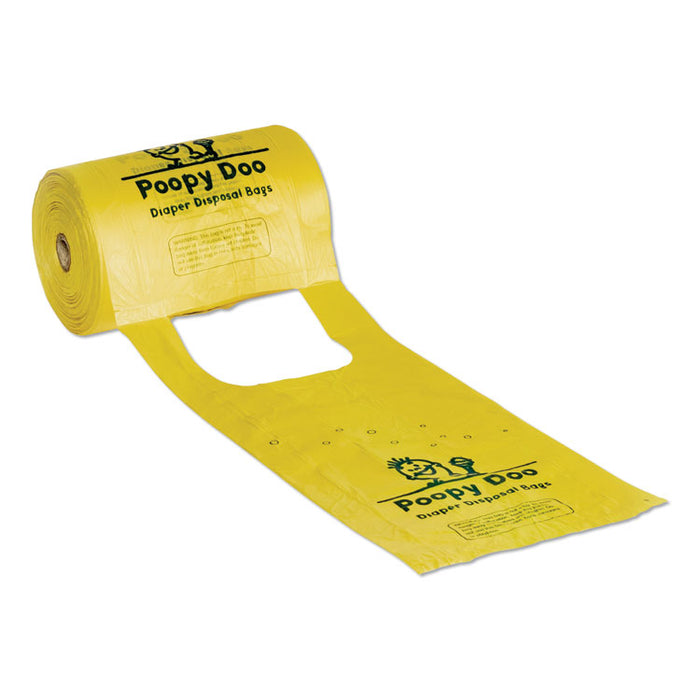 Diaper Disposal Bags, 14 microns, 7" x 15", Yellow, 2,400/Carton