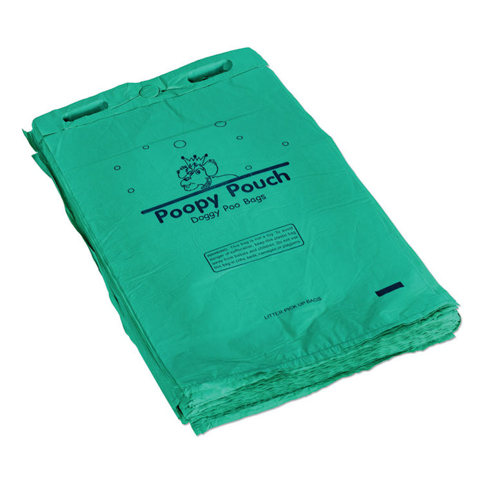Header Pet Waste Bags, 20 microns, 8" x 13", Green, 2,400/Carton