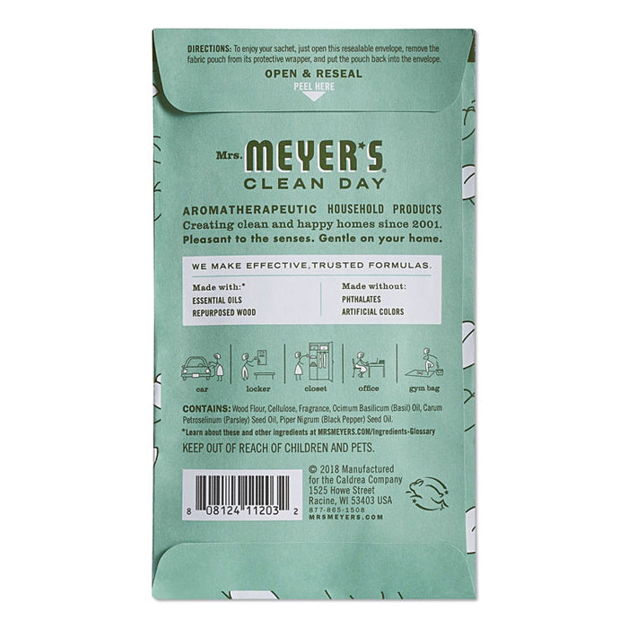Clean Day Scent Sachets, Basil, 0.05 lbs Sachet, 18/Carton