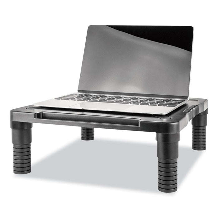 Single Level Monitor Riser, 13 1/8" x 13 1/2" x 4", Black