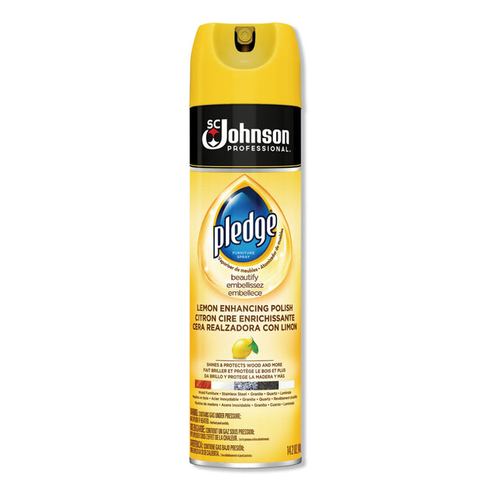 Furniture Polish, Lemon, 14.2 oz, Aerosol